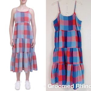 BeachLunchLounge Lana Linen Blend Tiered Maxi Dress Size XXL